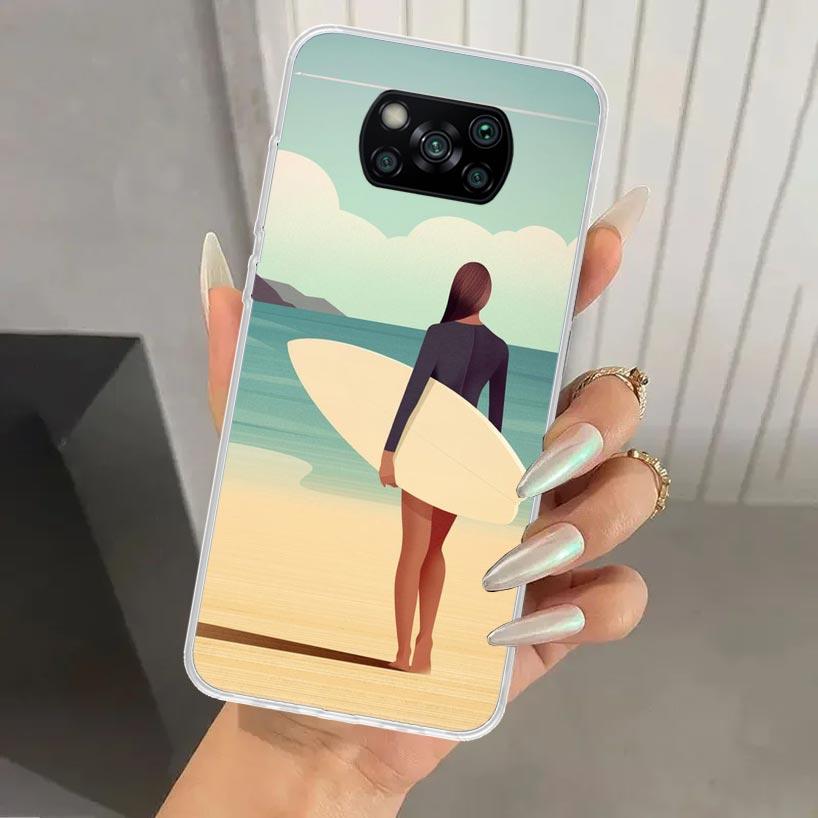 

Surf Board Aesthetic Phone Case for Xiaomi Poco X5 X6 X7 Pro F7 Ultra M7 Redmi 15 15C 13 13C 12 12C 10 10A 10C 9 9A 9C 9T Shell Xiaomi Poco X7 Pro