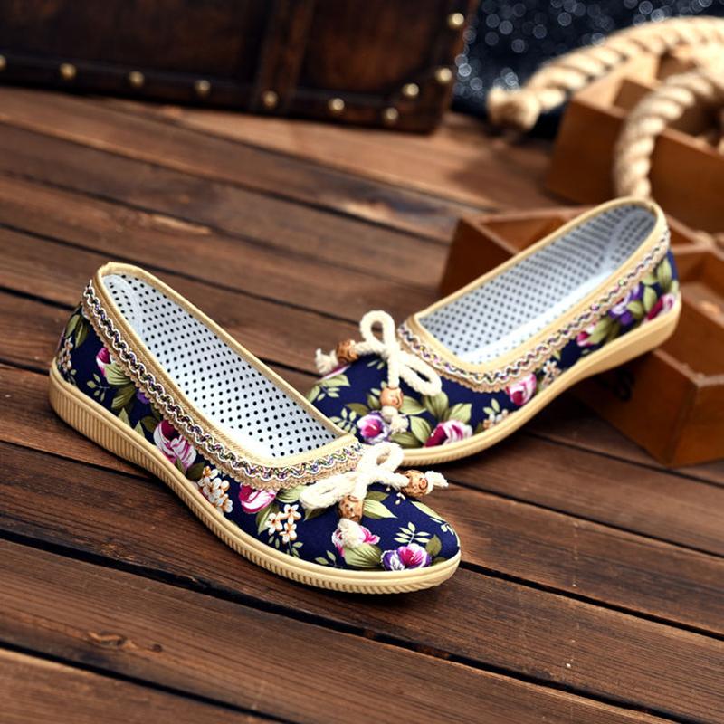Prodyšné Lazy Boty Mateřská obuv Módní Látkové Boty Staré ploché boty Měkké boty Řidičské boty