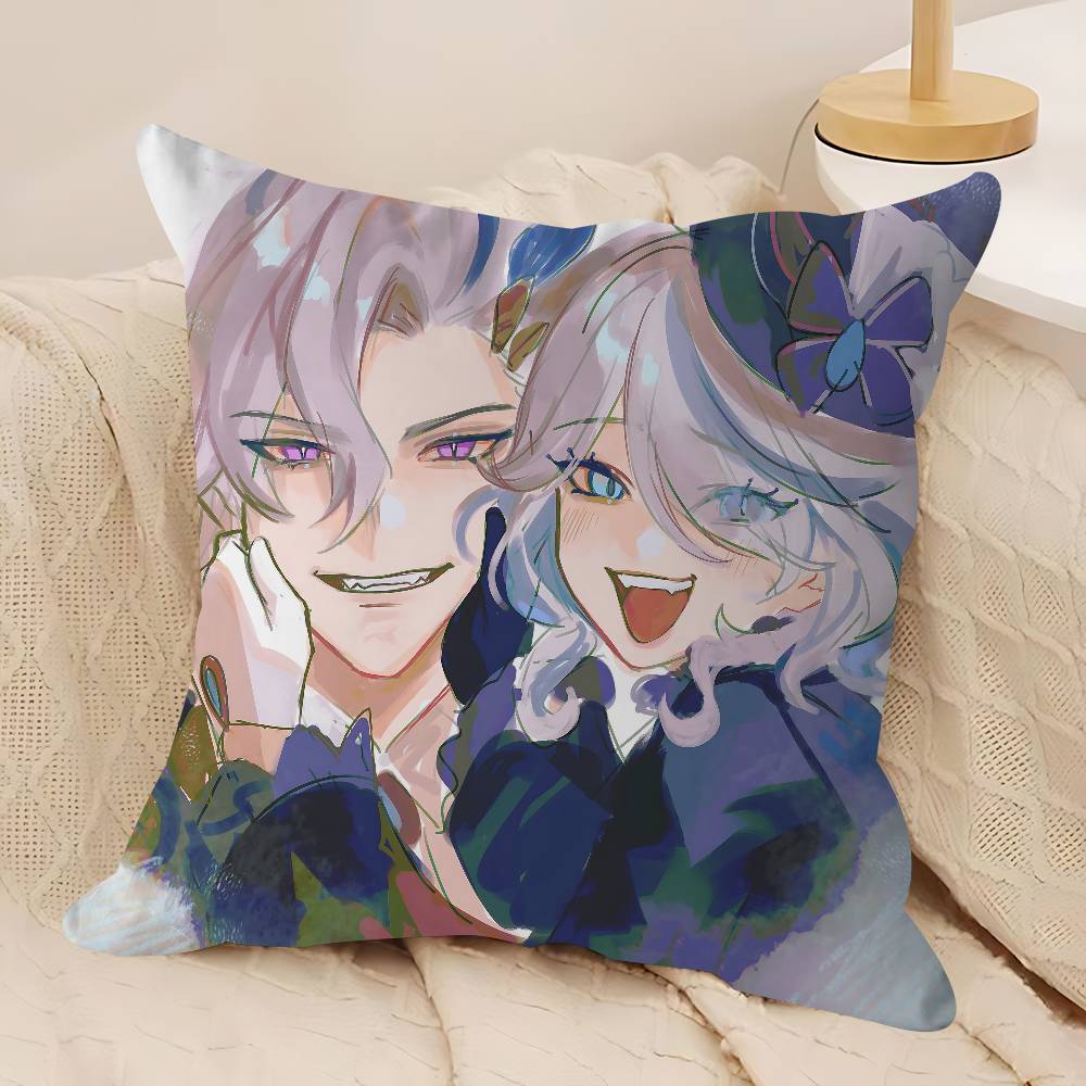 Neuvillette Genshin Impact Pillow Case Removable Washable Cushion Cover – All-Season Soft Linen