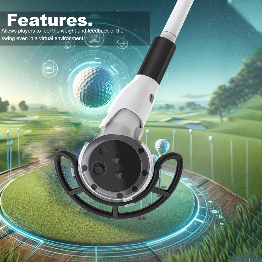 Realistic Grip Handle Attachment Non-Slip VR Golf Handle Grip for Golf + Anti-collision for Meta/Oculus Quest 3 for Meta Quest 3