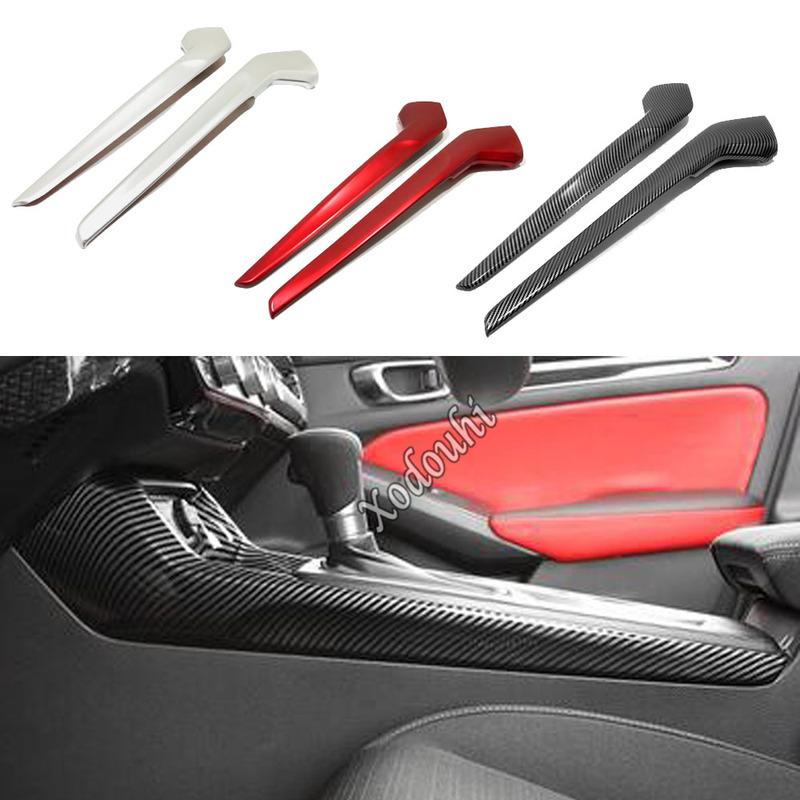 Center Console Gear Shift Box Strip Trim Car Accessories Armrest Decoration Molding 2PCS For Honda Civic 11th Gen   2024
