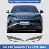 For BYD SEALION 7 EV 2025 2026 TPU Headlight Anti-Scratch Smoke Black Transparent Modification Color Changing Protective Film