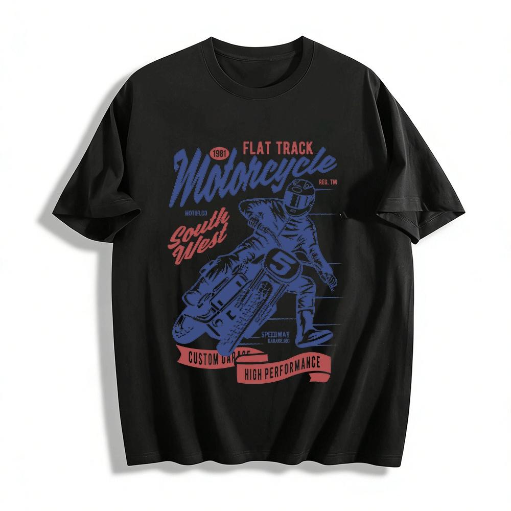 

1981 Flat Track Motorcycle Southwest Custom Garage High Performance Tee Pure cotton T-shirt XXS