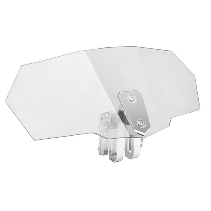 Déflecteur pare-brise moto - VP17 - Réglage hauteur 6 cm - Fixation clips sans perçage - Plexiglas clair anti-rayures