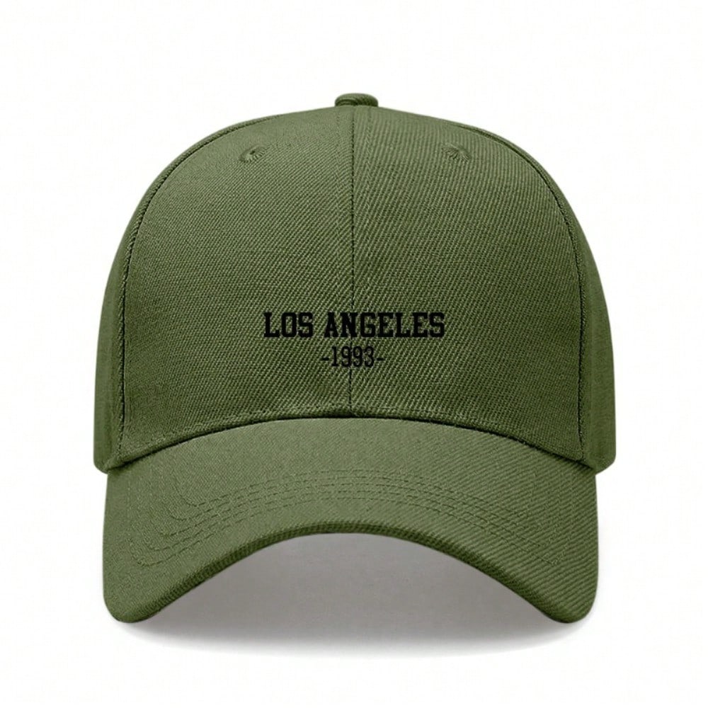 [Los Angeles Baseball Cap] 1993 Print Polyester Adjustable Breathable Casual Outdoor Sports Dad Hat For Men Women Travel Gift
