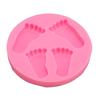 3D Baby Foot Moulding Silicone Non Stick Baby Foot Shaped Baking Tray for Fondant Chocolate Candy De