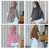 Full Cover Large Plain Muslim Instant Hijab Women Islamic scarf Malaysia Turban Arabic Scarf Khimar Headwraps Ready to Wear