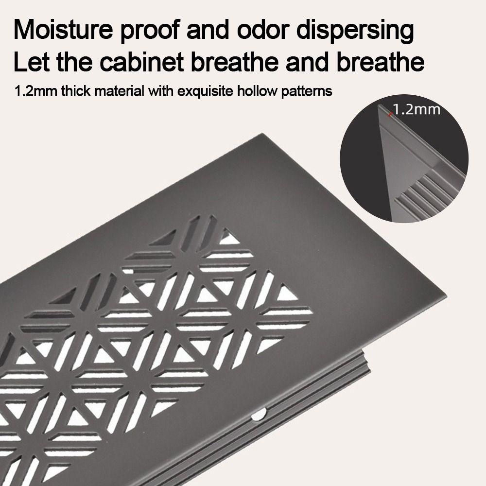 Decor Grilă de Aer cu Lamele Ornament Gaura Dreptunghiulară Utile Capac Grilă Ventilator Feronerie Mobilier