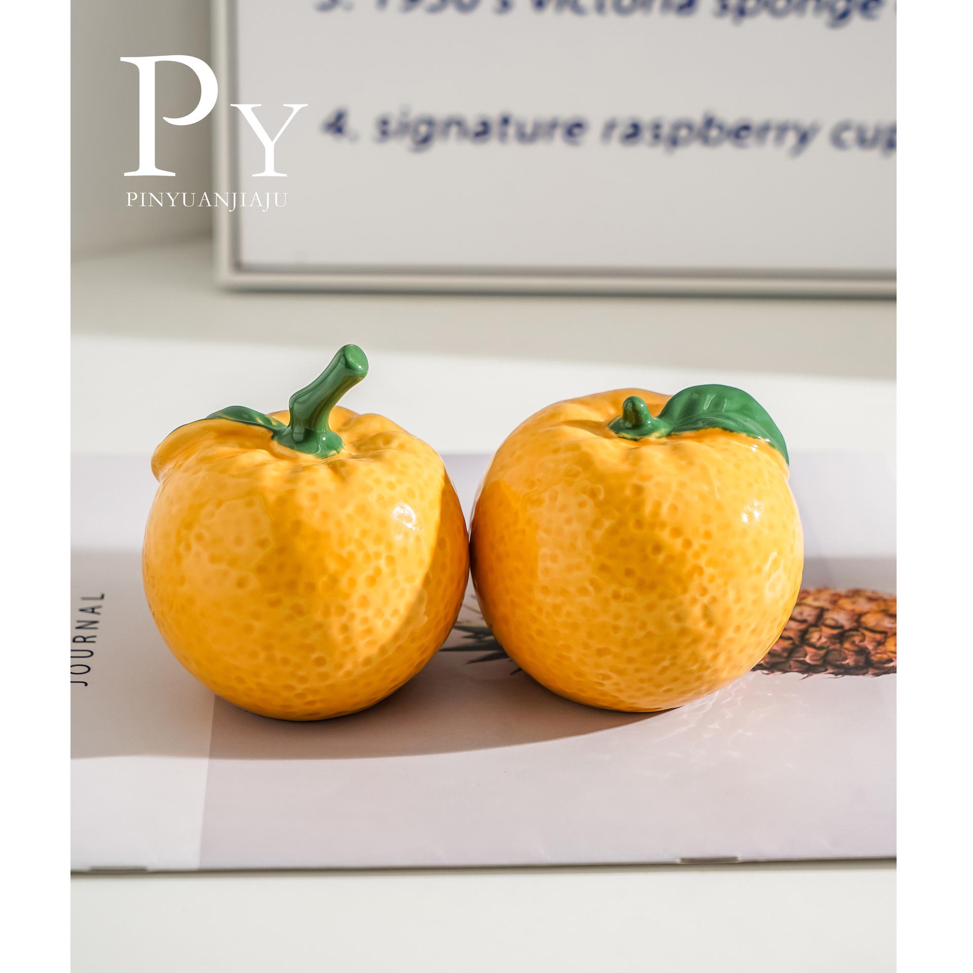 

Удачи Оранжевое Керамическое Украшение Имитация Кумквата для Декора Гостиной