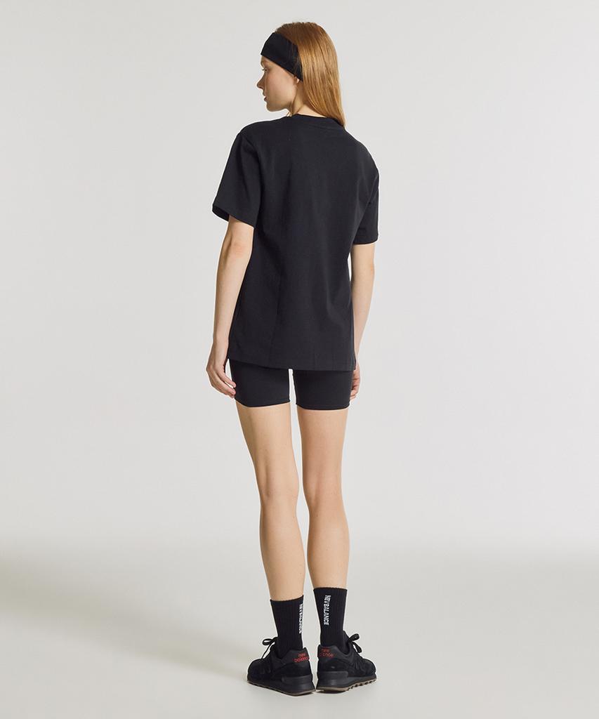 Nyuballanseu Nbneg3V712 / Women Premium Essential Small Logo Short Sleeve T-Shirt (Black)