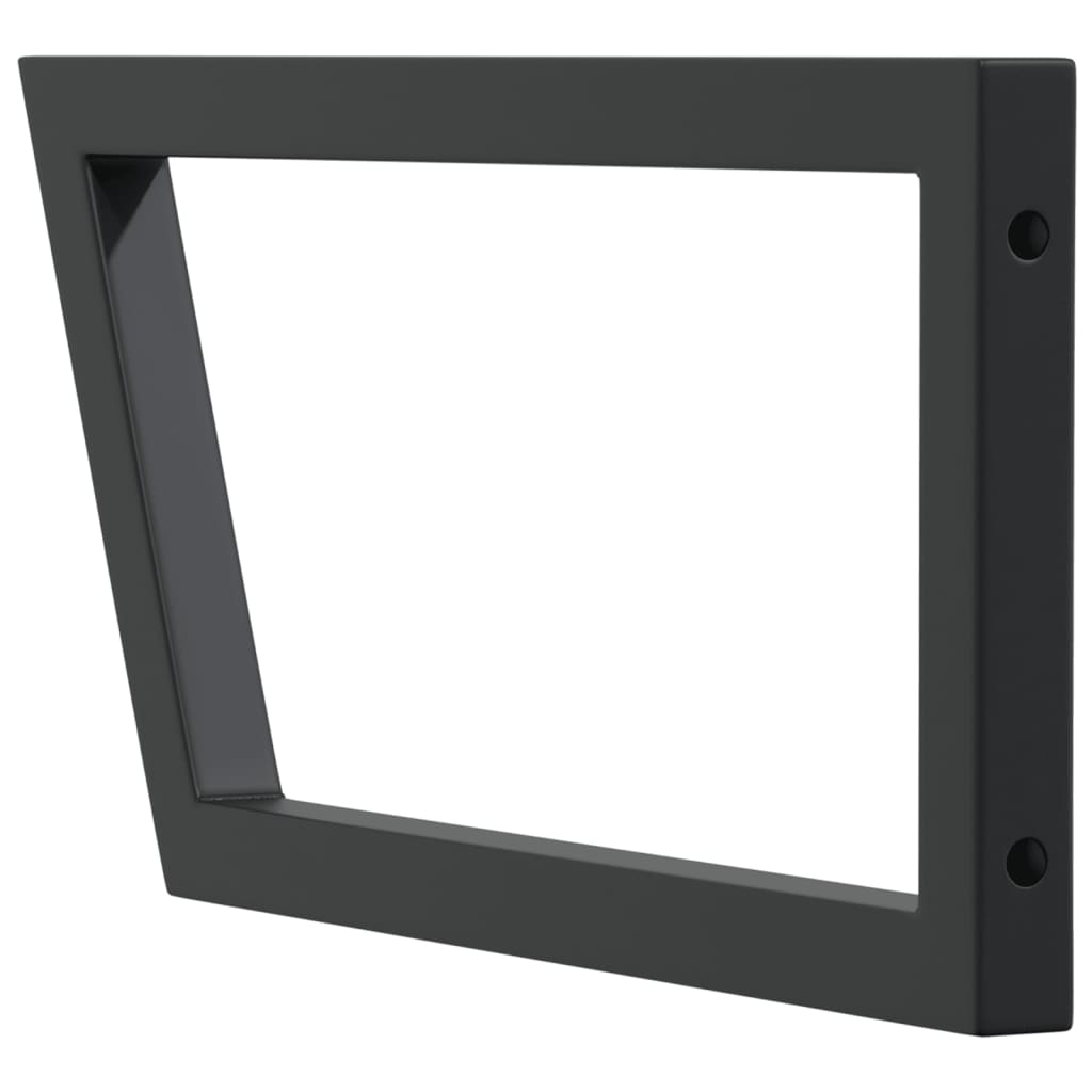 Washbasin Mounts 2 pcs Black Trapezoidal Steel