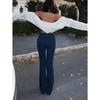 Moda Casual de Mujer Verano Primavera Color Sólido Estampado Sin Mangas Cuello Cuadrado Trajes de Pantalón
