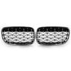 Compatible Silver Grille for 07-14 BMW X5/X6 E70 E71 Starry Sky Edition.