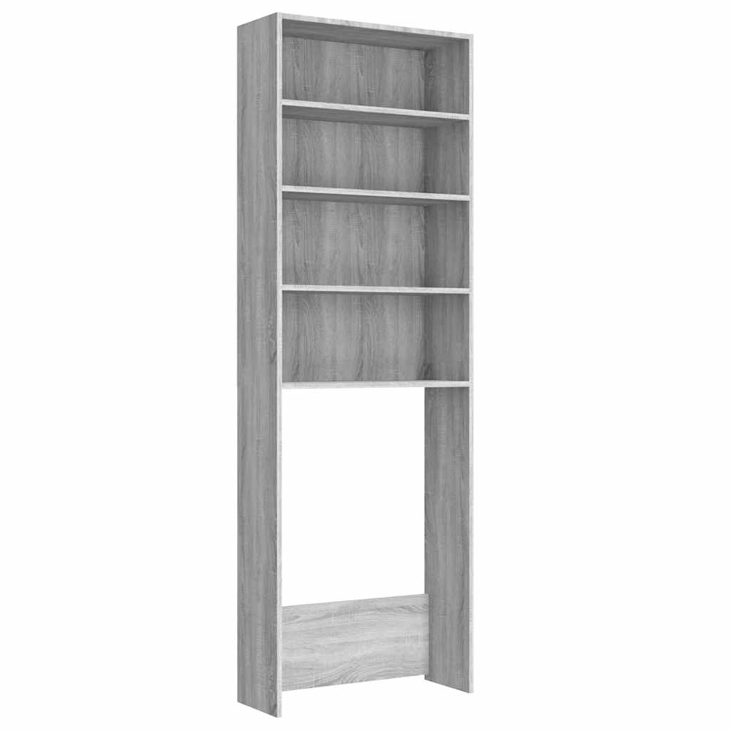 Vidaxl Waschmaschinenschrank, Farbe Sonoma-Eiche Grau, 64X24X190 Cm