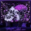 VIKAMA Gothic Dark Skull Brain Tapestry Dark Style Wall Hanging Bedroom Escape Room Decor Gothic Theme Living Room Room Decor