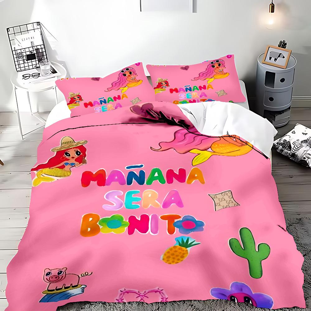 Mode Manana Sera Bonito Karol G Bettwäsche-Set mit Bettbezug und Kissenbezügen für Erwachsene und Kinder Jungen und Mädchen Schlafzimmerdekoration Geschenke