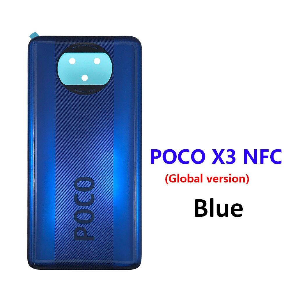 

Новый для Xiaomi POCO X3 NFC Global Version задняя батарея стеклянный корпус задней двери с синий