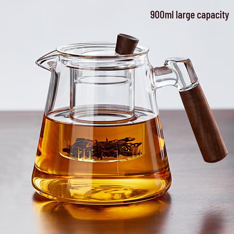 Niyeta Handmade Glass Tea-Water Separation Teapot
