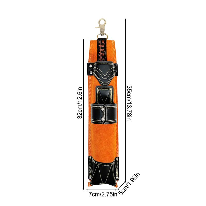 Welding Rod Holder Cowhide Welding Rod Storage Tube Welding Bag Welding Rod Pouch Welding Rod Waist Bag for Women Men Adults