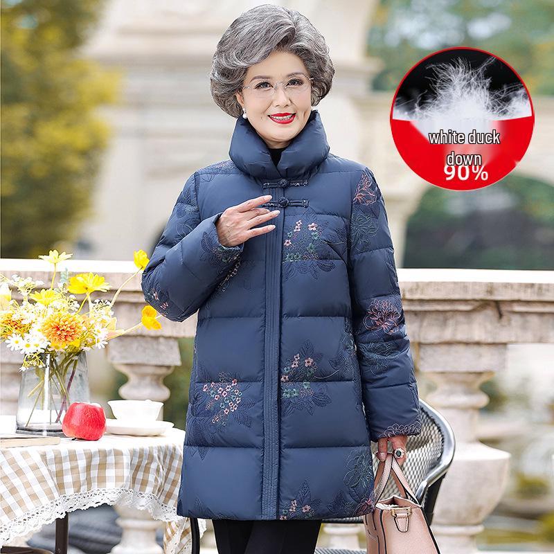 

Теплая зимняя пуховая куртка для пожилых женщин: Идеально для мам и бабушек в возрасте 60-70 лет 5XL (150-165 catty)