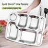Shengjia 304 Stainless Steel 6-Compartment Canteen Tray