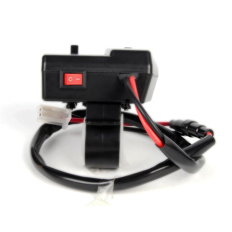 Dc12/24V Motorcycle Atv Cigarette Lighter Socket 2Usb 3.1A Charger Led Voltmeter