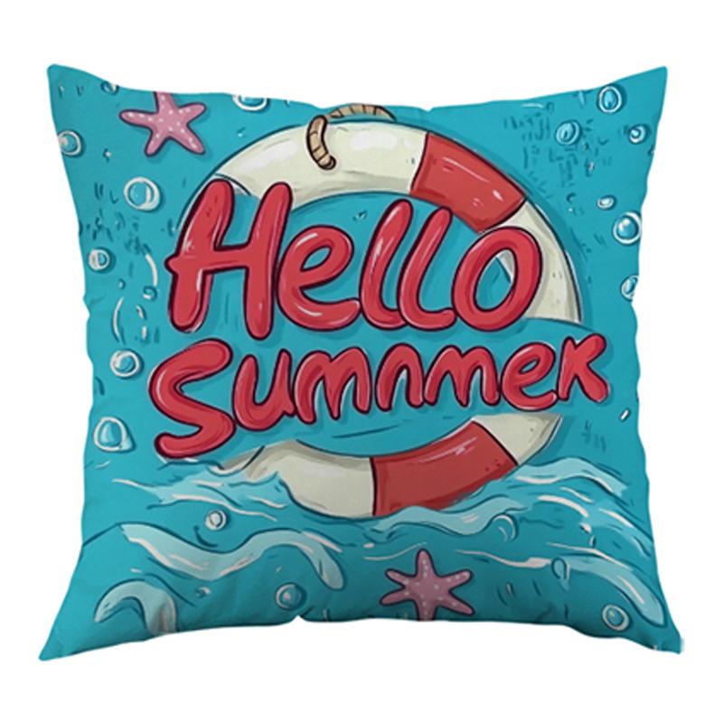 High Definition Printed Letters Pillow Cover Outdoor Vacation Atmosphere Living Room Bedroom Sofa Cushion Lumbar Cushion Cover