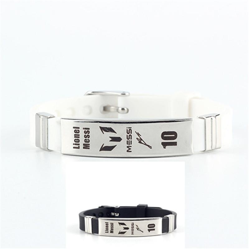 Verstellbares Silikon-Metall-Schnitzerei Fußball-Armband Weltmeisterschaft Sportarmband Unisex Fan-Souvenir