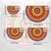 1pc 2D Flat Printed Semi-Circular Welcome Mat Non-Slip Washable Floor Rug Creative Half Round Carpet for Indoor Outdoor Entrance Decoration