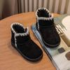 2025 Korean Style Suede Girls' Breathable All-Season Warm Snow Boots, Cotton Boots for Middle and Big Kids
