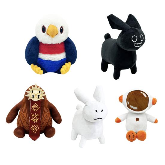 Pluszowa zabawka American Eagle Kreskówka Czarno-biały Królik Pluszak Wypchane zwierzę Lalka Dekoracja domu biura sypialni Prezent urodzinowy dla dzieci dorosłych