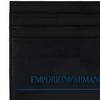 Emporio Armani Logo Print PU Card Holder Men Accessories Black YEM320-731E8-0001