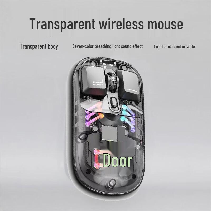 

BAMUXIONG GJC-TSB0002 Transparent Colorful Wireless Mouse