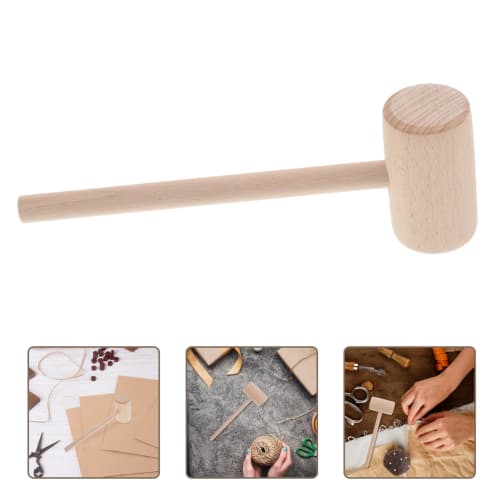 GALPADA Leatherworking Hammer, Versatile Wooden Hammer for Leather and Woodworking Projects
