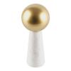 Golden Ball Marble Statue Geometric Cone Metal Spherical Ornaments Natural Marble Metal Figurine Home Decoration Accessories