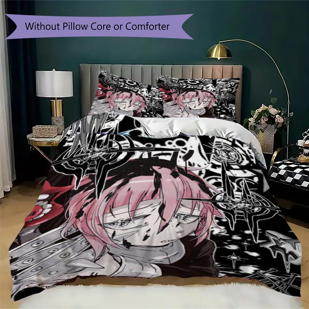 Soul Eater Pattern Bedding uilt Set uilt Cover Pillowcase Home Decoration Birthday Gift (1 * duvet cover + 2 * pillowcase without core)172