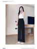 2026 Women's Ice Silk Wide-Leg Summer Pants - Thin, Drapey, Narrow Straight-Leg for Petite Casual Wear