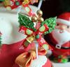 10pcs Christmas Cake Decoration Card Grass Circle Leaves Sika Deer Christmas Tree Gift Package Birthday Baking Dessert Counter Flag