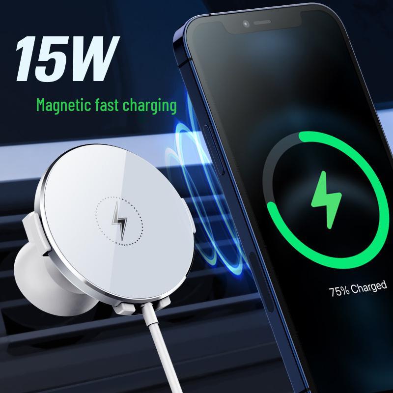 Apple 12 Wireless Fast Charger & Magnetic Air Vent Clip Holder