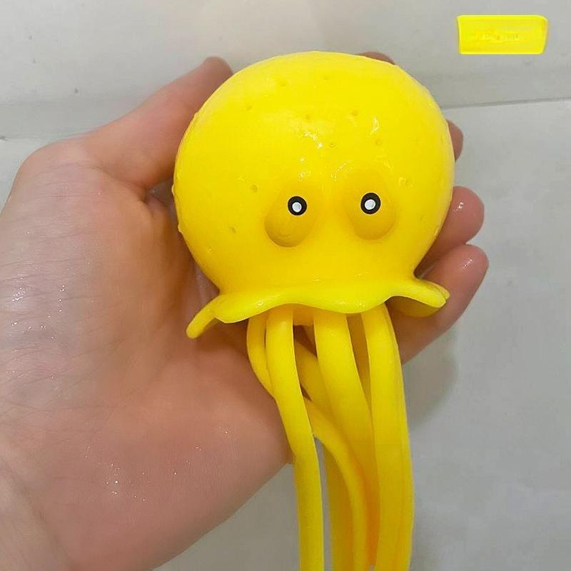 

1 PC Water Absorbing Octopus, Squeezing and Relaxing Toy, Creative Bathing, Beach, Swimming Pool, Water God Tool for Playing жёлтый