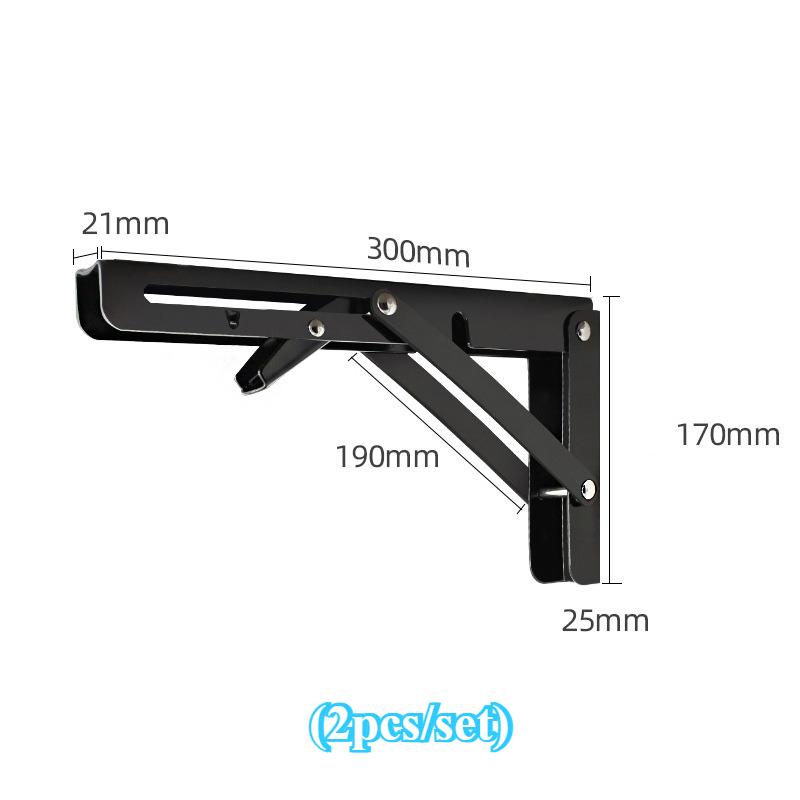 2pcs/set Brushed Stainless Steel 6-20 Inch Folding Angle Bracket Triangle Shelf Heavy Support Adjustable Wall Mounted Bench