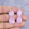 Pink Chalcedony Gemstone Handmade 925 Sterling Silver Jewelry Earring 1.77" M-2628