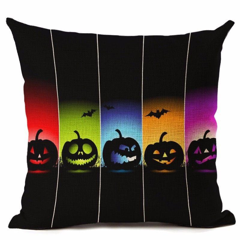 18" Cotton Halloween Linen Throw Pillow Case Cushion Cover Party Home Decor Sofa