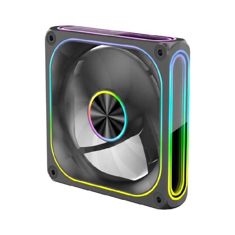 12cm ARGB Lighting PWM Controlled Mirror Design Fan Offering Robust Cooling and Aesthetic Appeal for Desktop Rigs