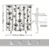 1pc Floral Printed Shower Curtain - Colorful Botanical Patterns, Polyester, Fade-Resistant, 70.8x70.8", 12 Hooks, Washable