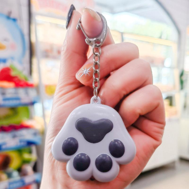 Luminous Sounding Cat Paw Keychain Bell Doll Ornament