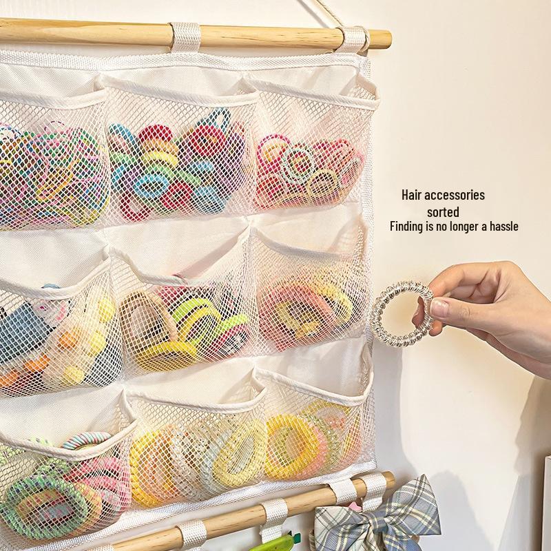 Kids' Hair Accessories Organizer: Wall-Hanging Display for Hair Ties, Headbands, Clips & Jewelry