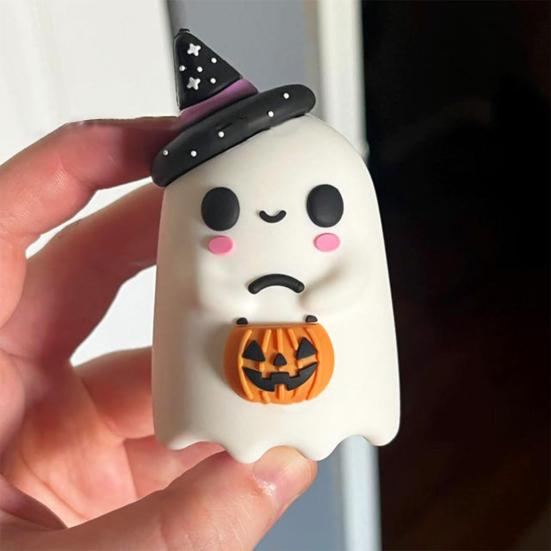

Yousheng Halloween Witch Hat Ghost Figurine Resin Pumpkin Ghost Statue Sculpture Home Office Bookshelf Desktop Decoration Party Ornament A