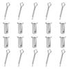 10Pcs Stainless Steel Single Hole Clevis Pin Flat heads Hole Shaft Cylindrical Positioning Insert Dowel Pin Easy to Use