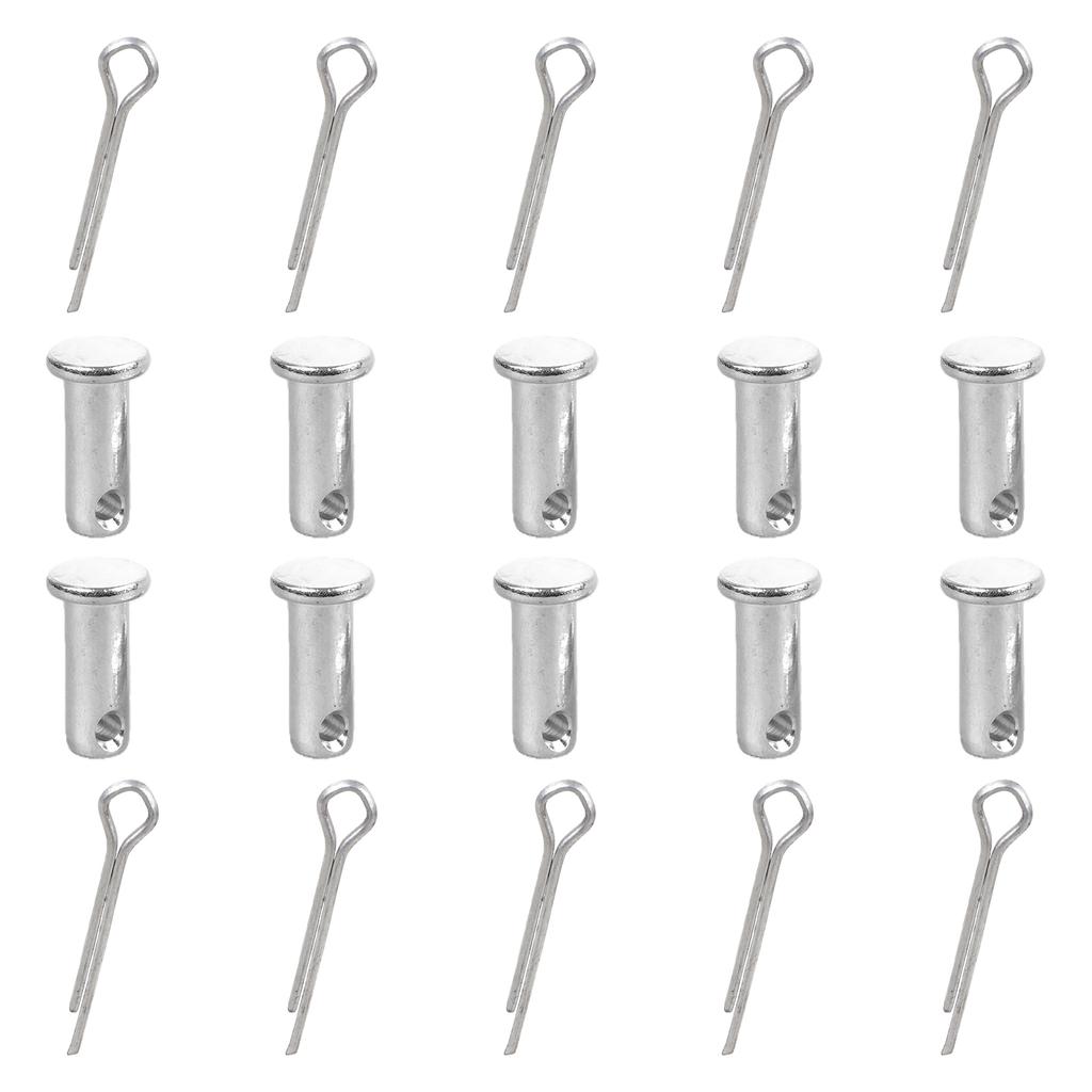 10Pcs Stainless Steel Single Hole Clevis Pin Flat heads Hole Shaft Cylindrical Positioning Insert Dowel Pin Easy to Use